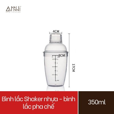 Bình Shaker nhựa - bình lắc pha chế (350ml)