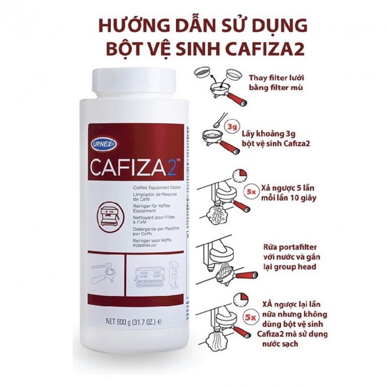 Bột vệ sinh máy pha cà phê chuyên nghiệp CAFIZA 2 - Mỹ